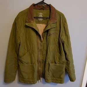 LL Bean Mens Field Coat Waxed Canvas